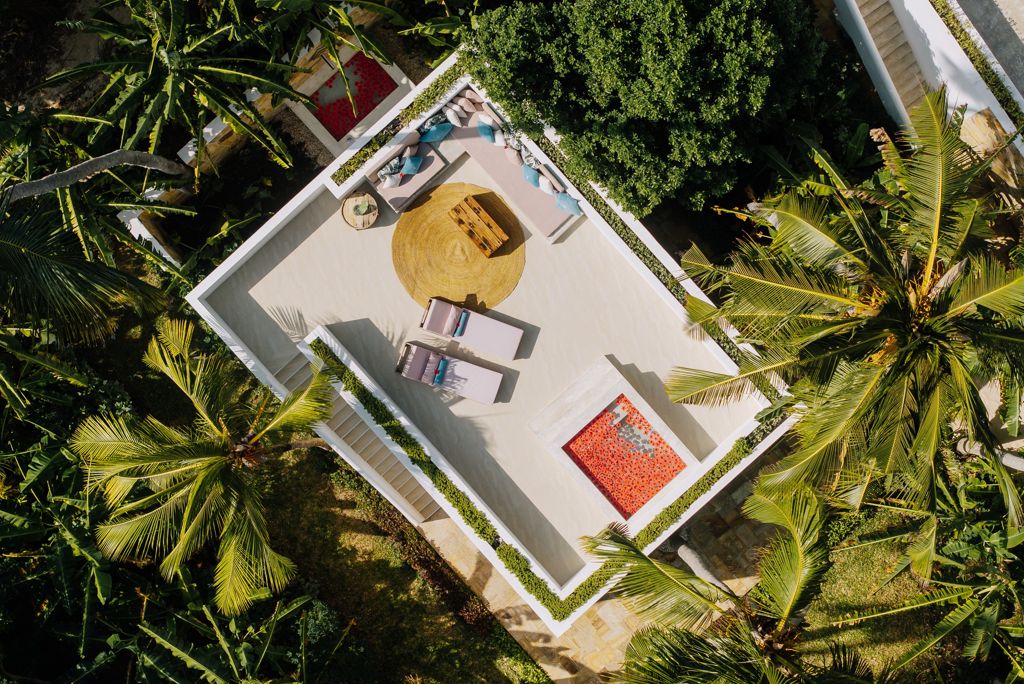 Veranda eines Luxusresorts auf Sansibar